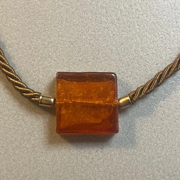 [Free People] NWT Glass Square Twisted Rope Choker Necklace - Picture 5 of 7
